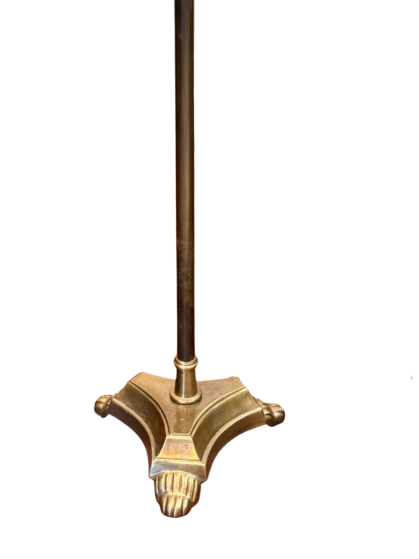 Vintage Solid Brass Floor Lamp with Claw Feet – Classic Neoclassical Style