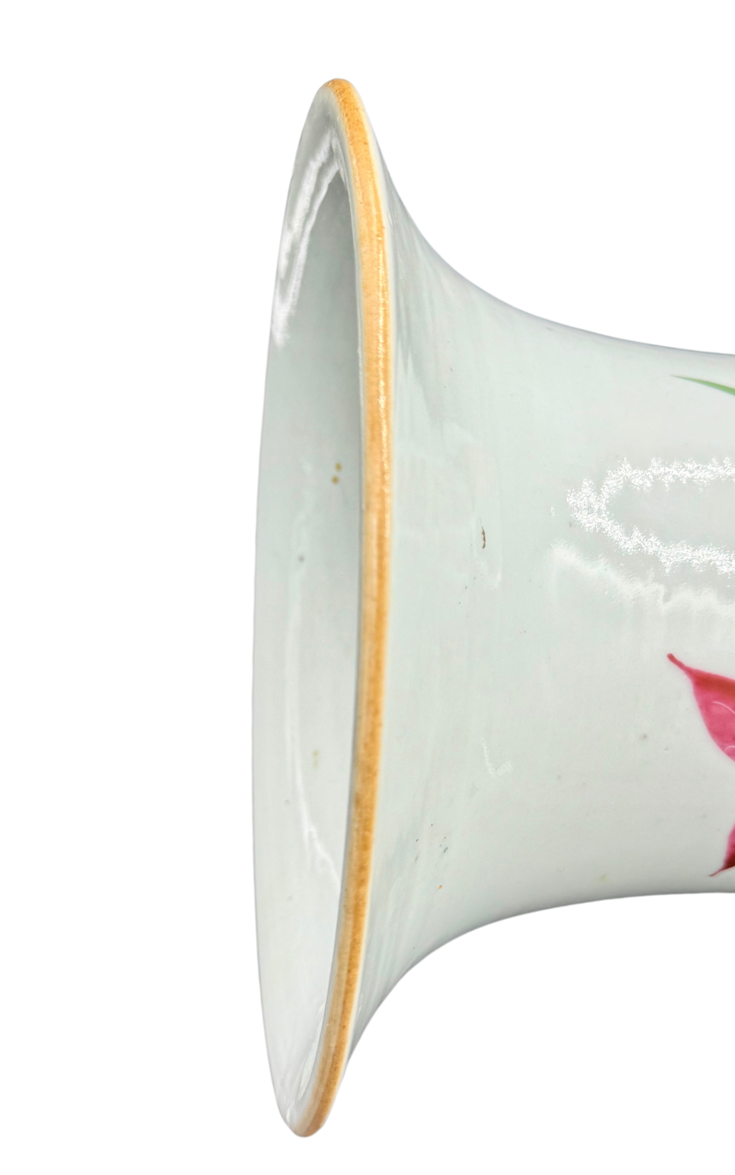 Qing Dynasty Porcelain Temple Vase with Lotus Motif – 19"