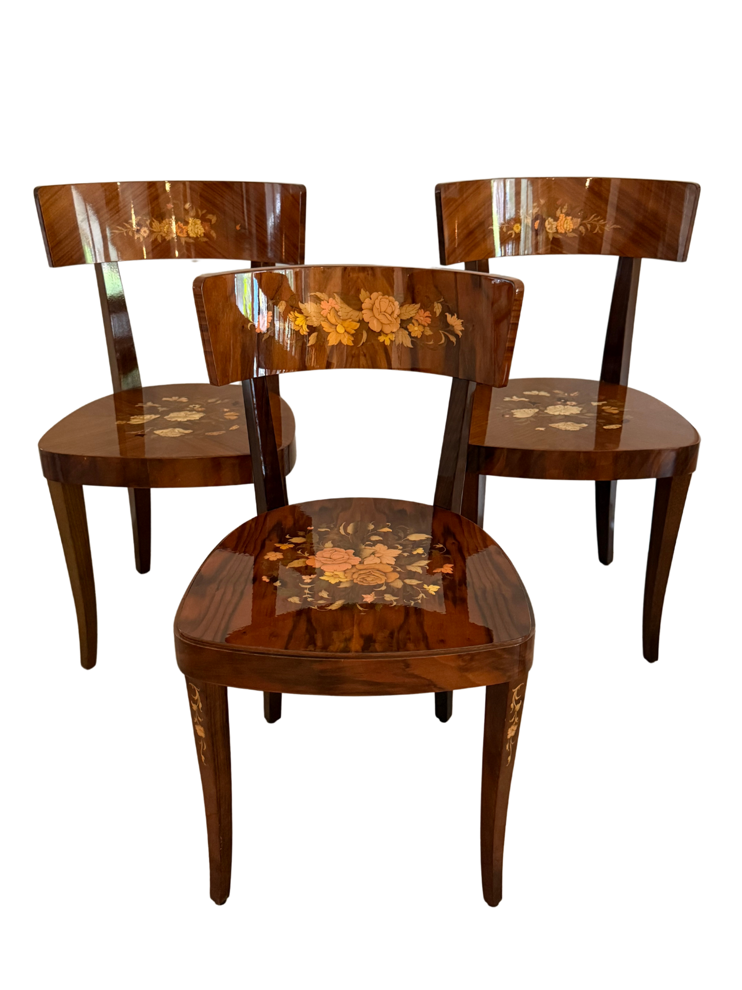 Vintage 1970s Italian Marquetry Game Table & Chairs – Chess, Roulette & Backgammon