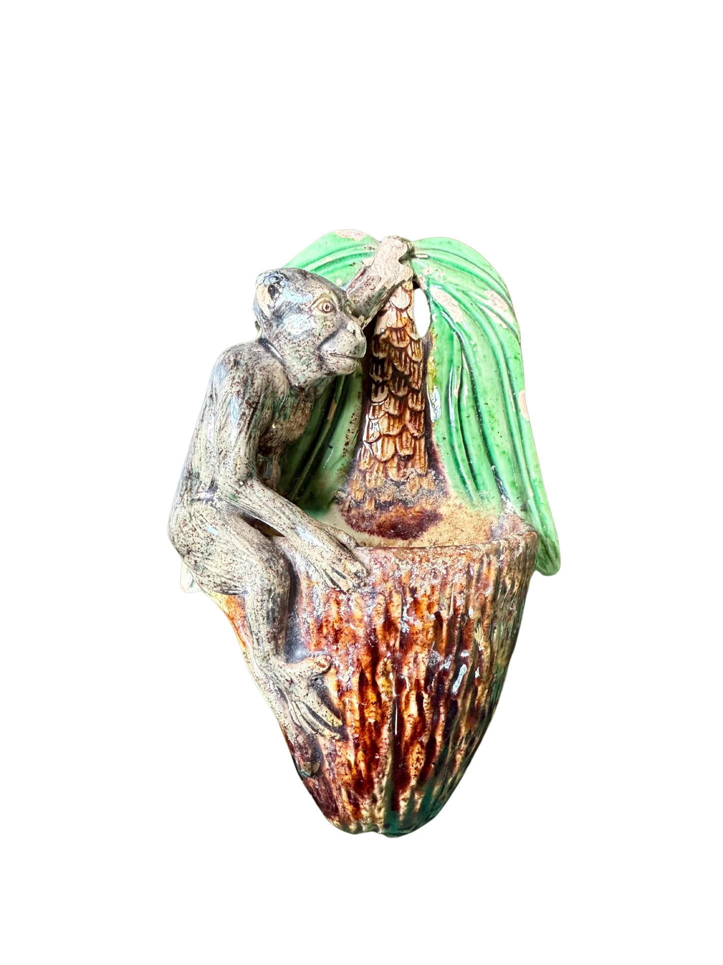 Palissy style Portuguese Majolica Wall Pocket – Manuel Mafra (c. 1865–1887)