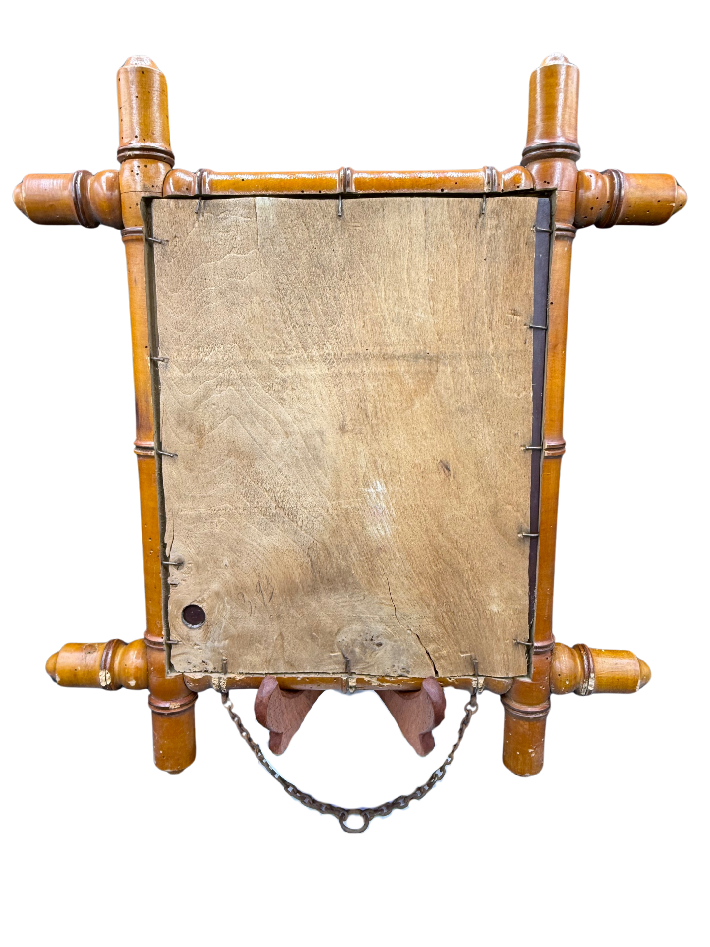 French Faux Bamboo Mirror – c. 1880s–1890s