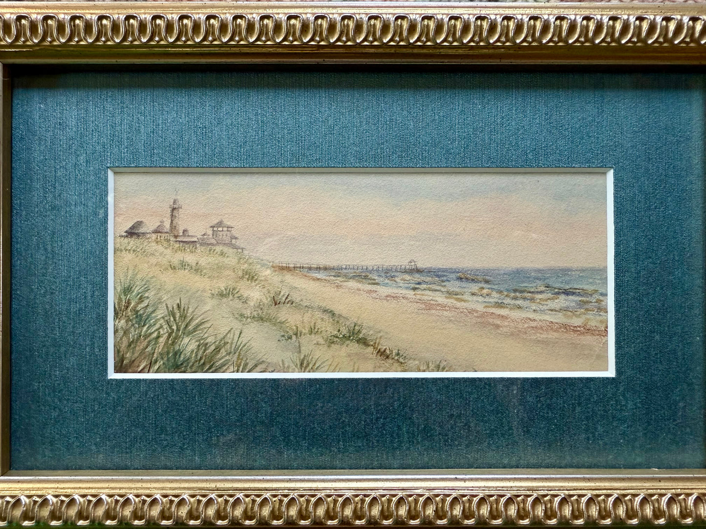 Costal Path - Framed Watercolor Seascape