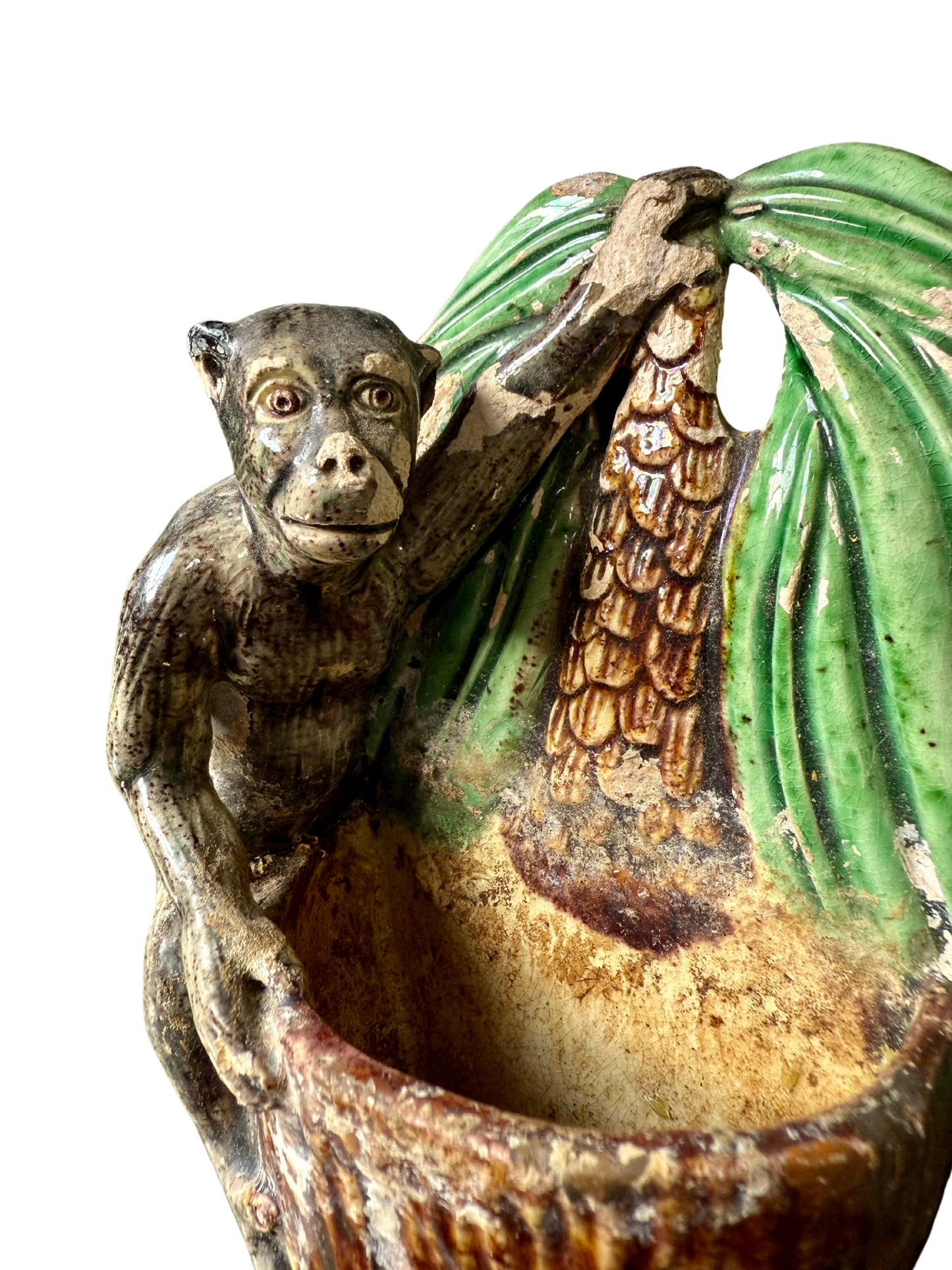 Palissy style Portuguese Majolica Wall Pocket – Manuel Mafra (c. 1865–1887)
