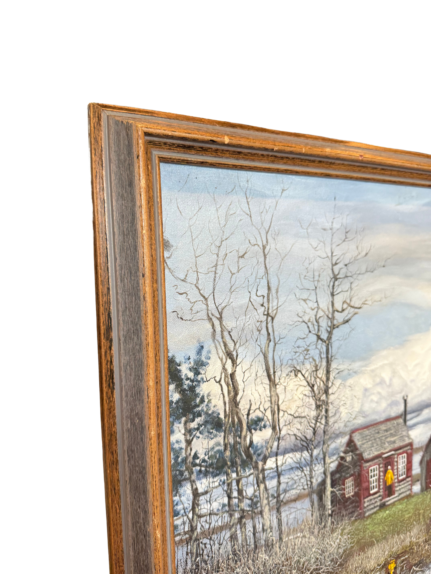 Signed 1994 George Gillens III Nautical Maine Seascape Painting