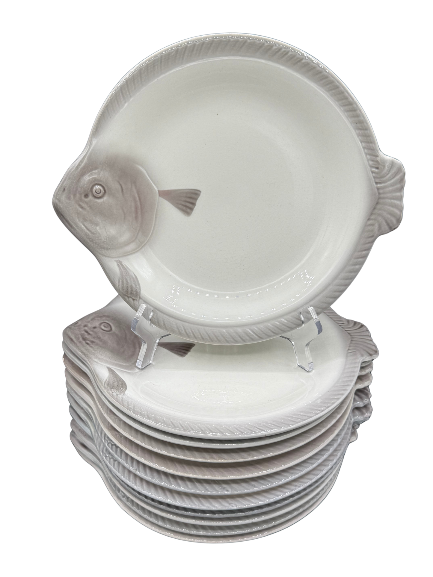 Vintage German Fish Plates – Set of 4 by Waechtersbach Ceramics