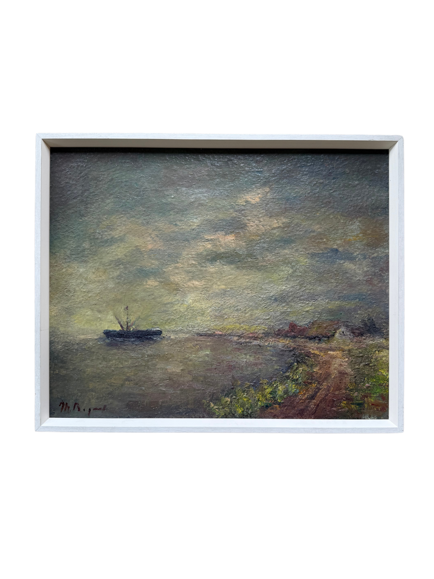 Belgian Neo Impressionist Seascape Oil Painting