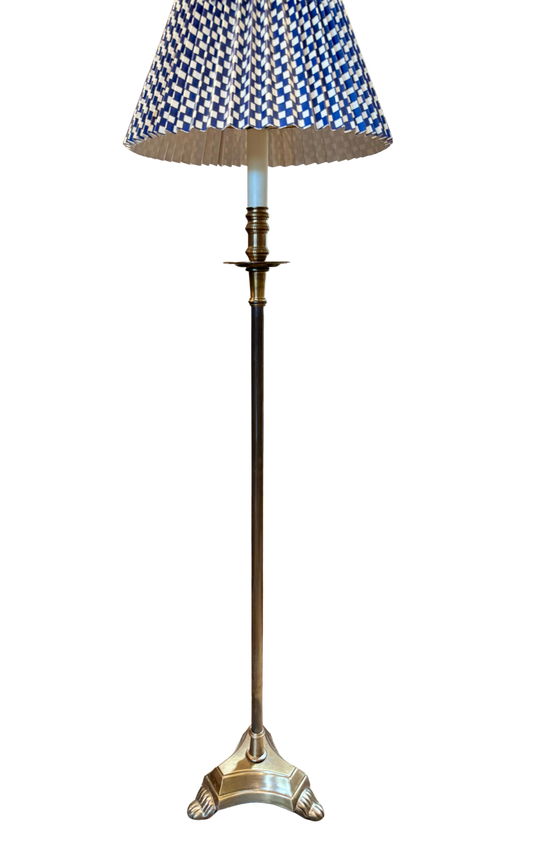 Vintage Solid Brass Floor Lamp with Claw Feet – Classic Neoclassical Style