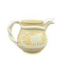 English stoneware jug showing coiled serpent handle and fox hunting scene, Stephen Green Imperial Pottery circa 1850