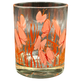 Single Georges Briard tumbler with pink butterfly and orange grass motif, midcentury signed glassware