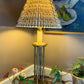 Tall Faux Bamboo Brass Table Lamp – Hollywood Regency Style