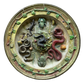 Palissy-Style Plaster Platter – Frogs, Snakes & Shells (c. early 20th century)