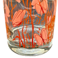 Signature detail on Georges Briard vintage tumbler with pink butterflies in orange grass