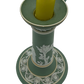 Pair of Antique Wedgwood Sage Green Jasperware Candlesticks