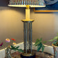 Tall Faux Bamboo Brass Table Lamp – Hollywood Regency Style