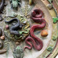 Palissy-Style Plaster Platter – Frogs, Snakes & Shells (c. early 20th century)