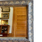 “19th c. French‑Style Silver‑Leaf Gilt Beveled Mirror 43″ W × 34.5″ H – Carved Louis‑Philippe Frame”