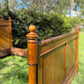 Antique French Faux Bamboo Birds Eye Maple Bed Frame