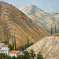 Cyprus Village Landscape – Oil on Canvas, Signed by Bazati