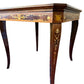 Vintage 1970s Italian Marquetry Game Table & Chairs – Chess, Roulette & Backgammon