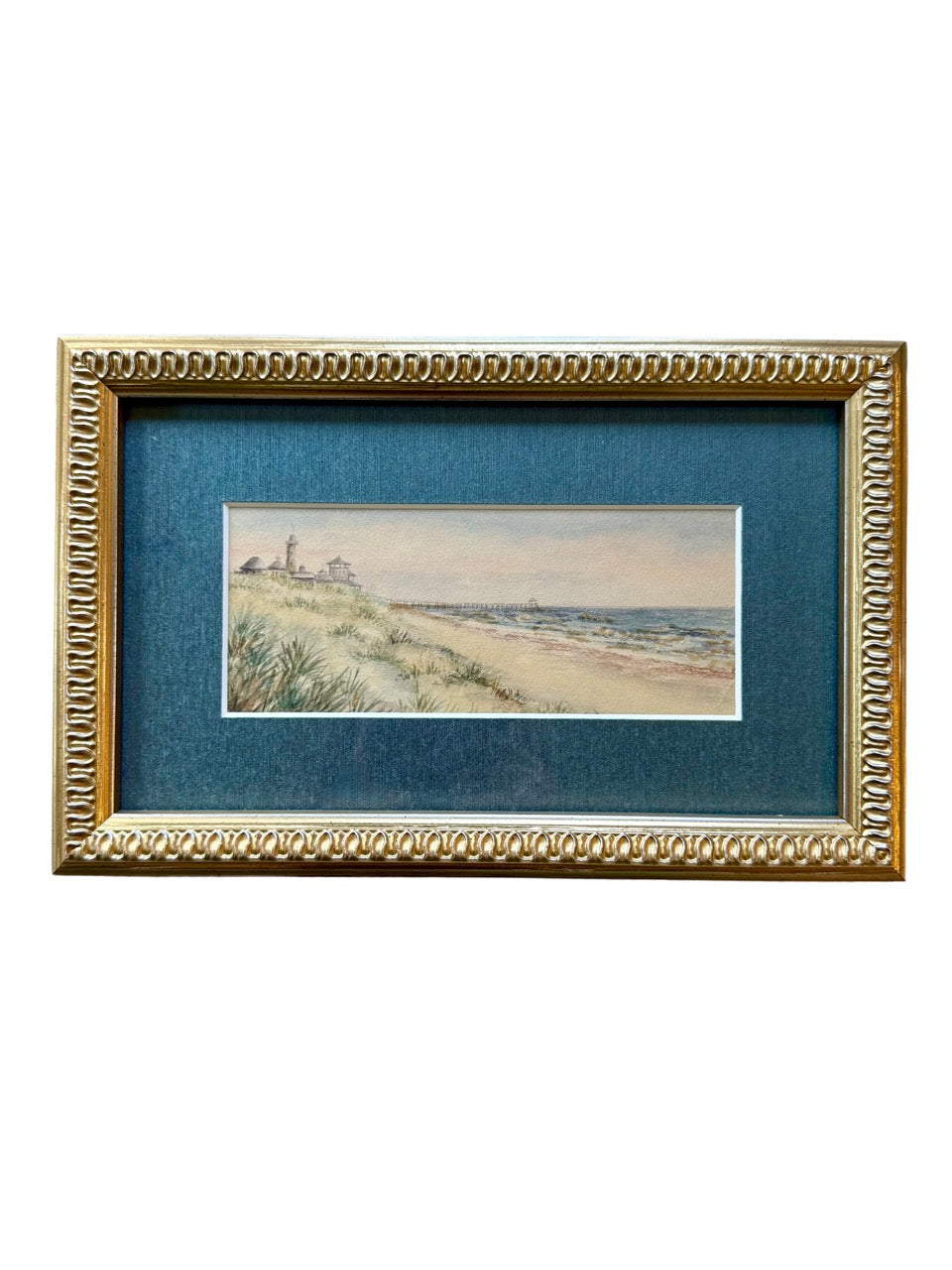 Costal Path - Framed Watercolor Seascape