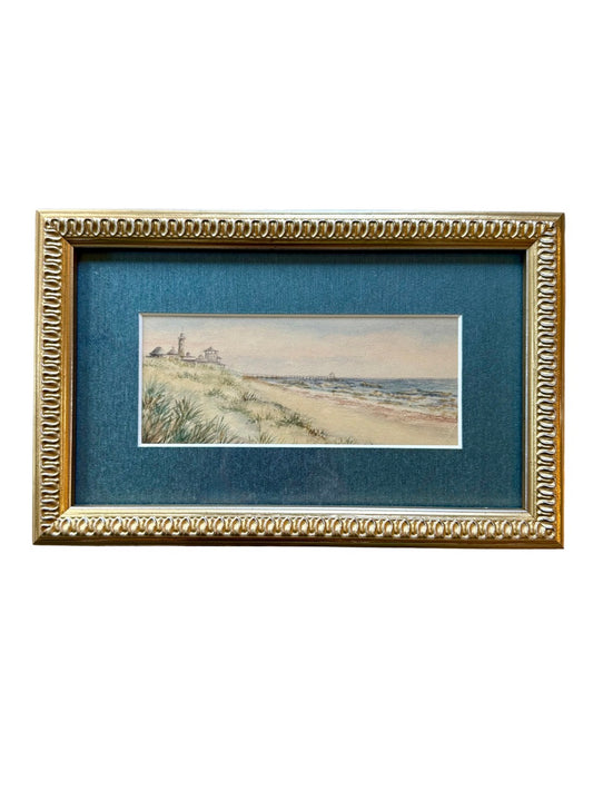 Costal Path - Framed Watercolor Seascape