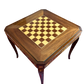 Classic chessboard inlaid in square Italian marquetry table