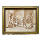 Antique European Tavern Painting on Tile – Signed Mathilde Brunol, 1894