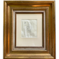 Framed 19th-century Édouard Manet etching of Charles Baudelaire in top hat, printed by A. Salmon in Paris, 1862.
