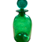 Hand-Blown European Green Glass Demijohn