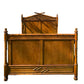 Antique French Faux Bamboo Birds Eye Maple Bed Frame