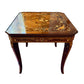 Vintage 1970s Italian Marquetry Game Table & Chairs – Chess, Roulette & Backgammon