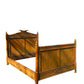 Antique French Faux Bamboo Birds Eye Maple Bed Frame